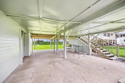 a view of a room with chairs