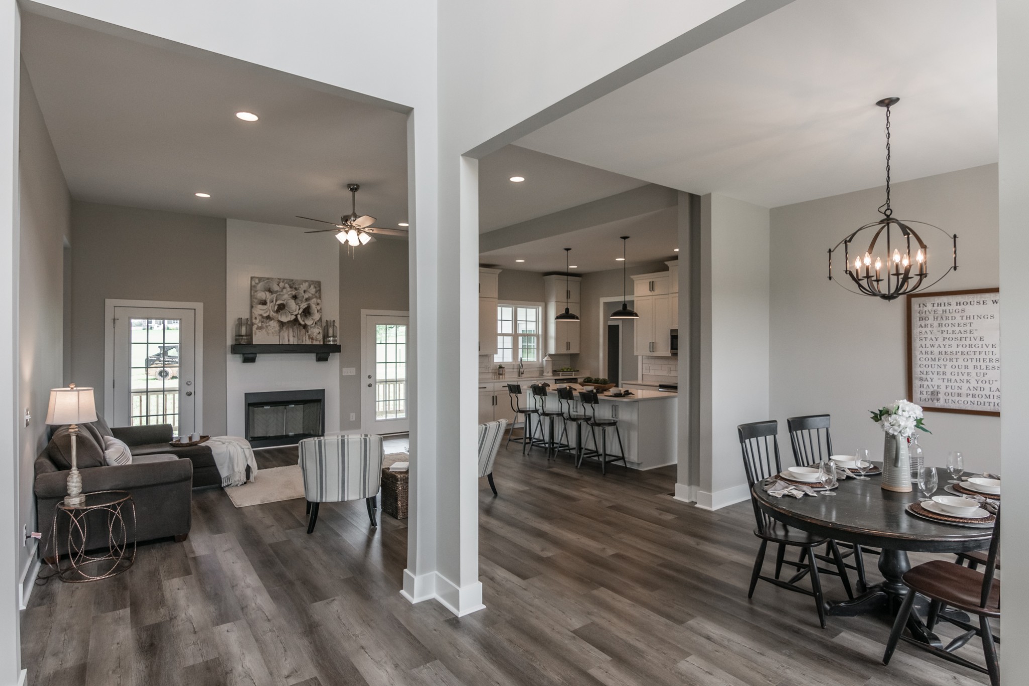 7866 Mill Road Cross Plains, TN 37049 - Photo 9 of 42 a view of a dining room with furniture wooden floor and chandelier