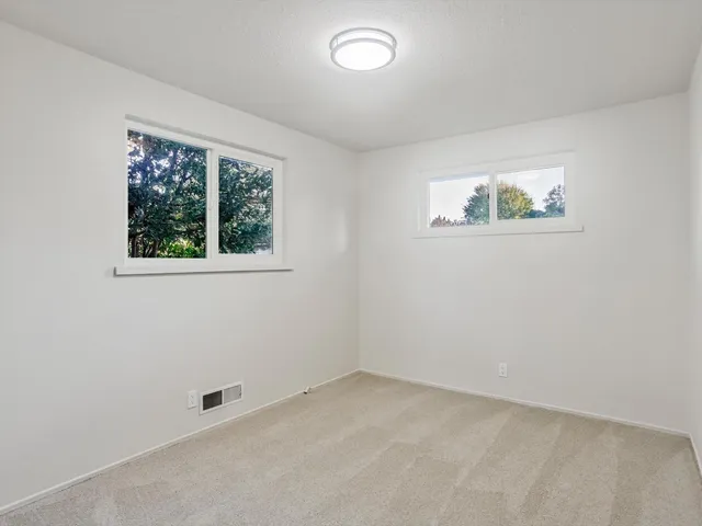 an empty room with a window