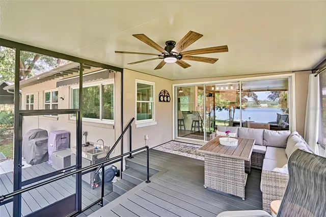 a view of a park with tree s