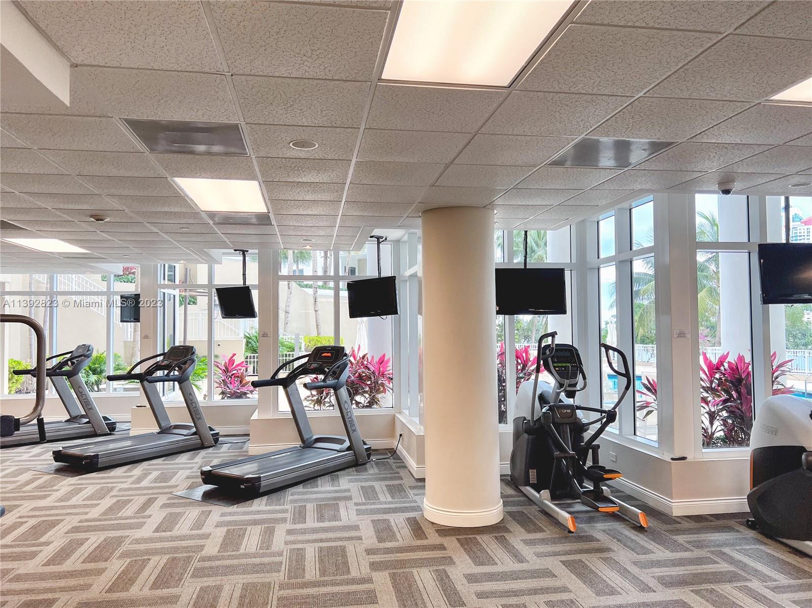 Brickell Miami, FL 33131 - Photo 46 of 50 a view of a room with gym equipment