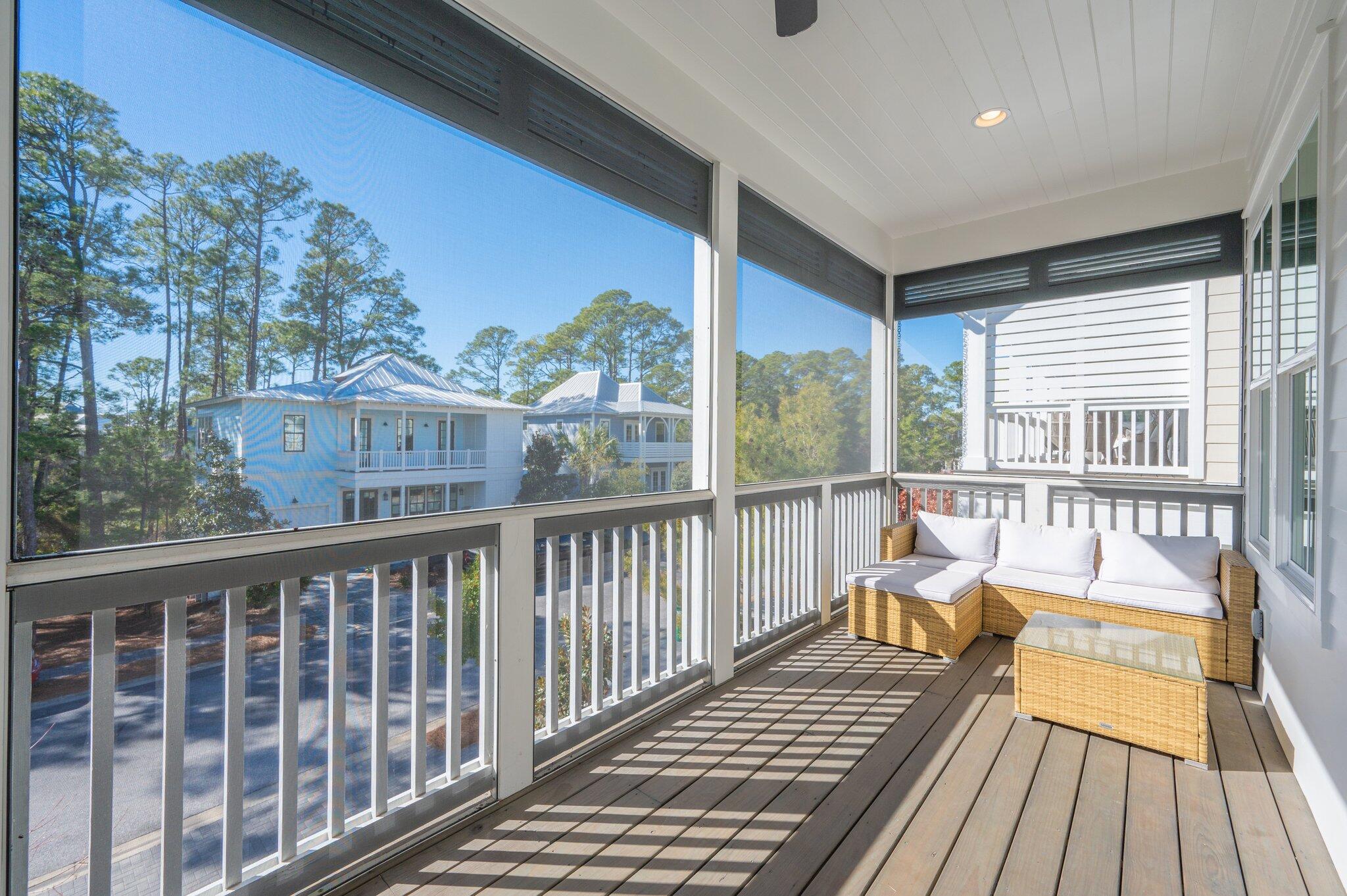 414 Matt's Way Santa Rosa Beach, FL 32459 - Photo 54 of 67 a view of a balcony with wooden floor