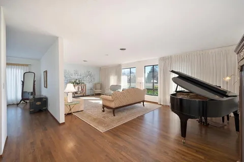 a bed room with a bed and a couch