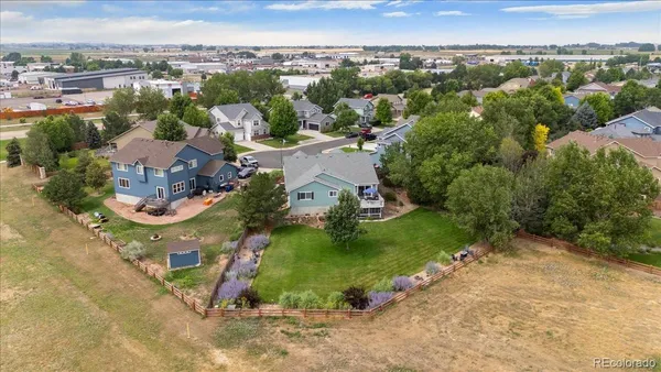 an aerial view of multiple house