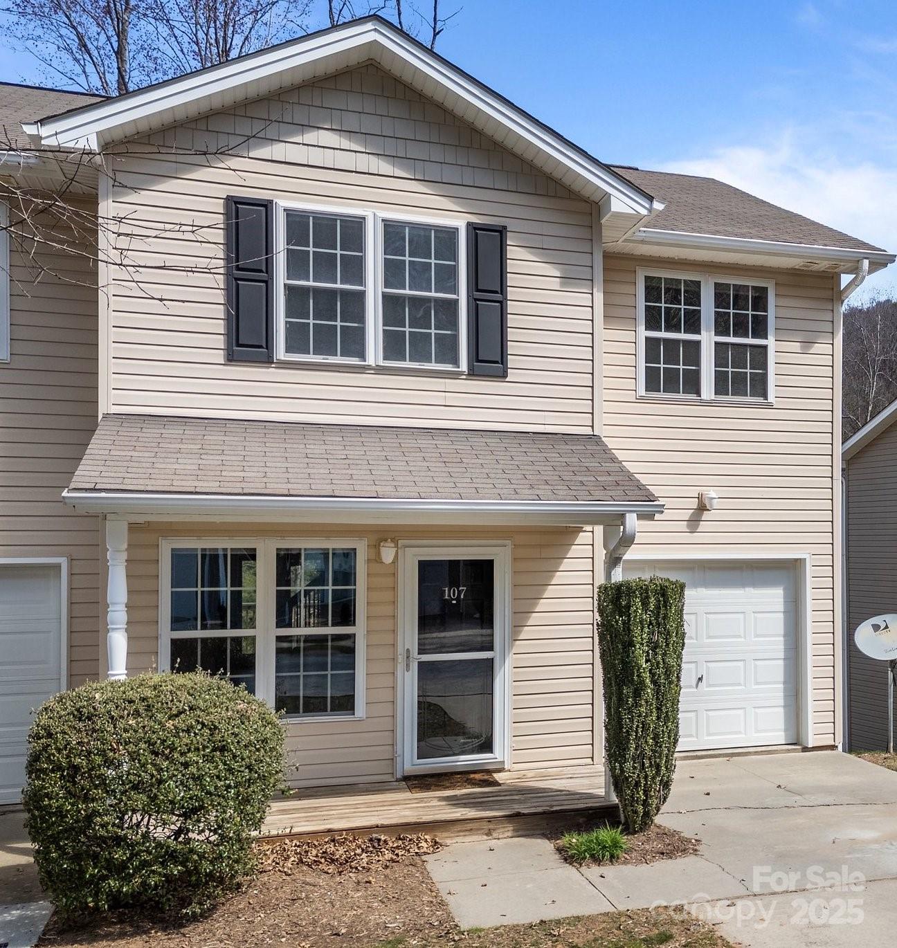 a front view of a house