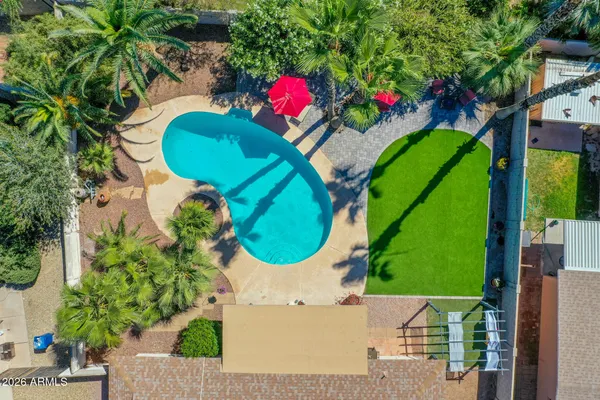 an aerial view of a city