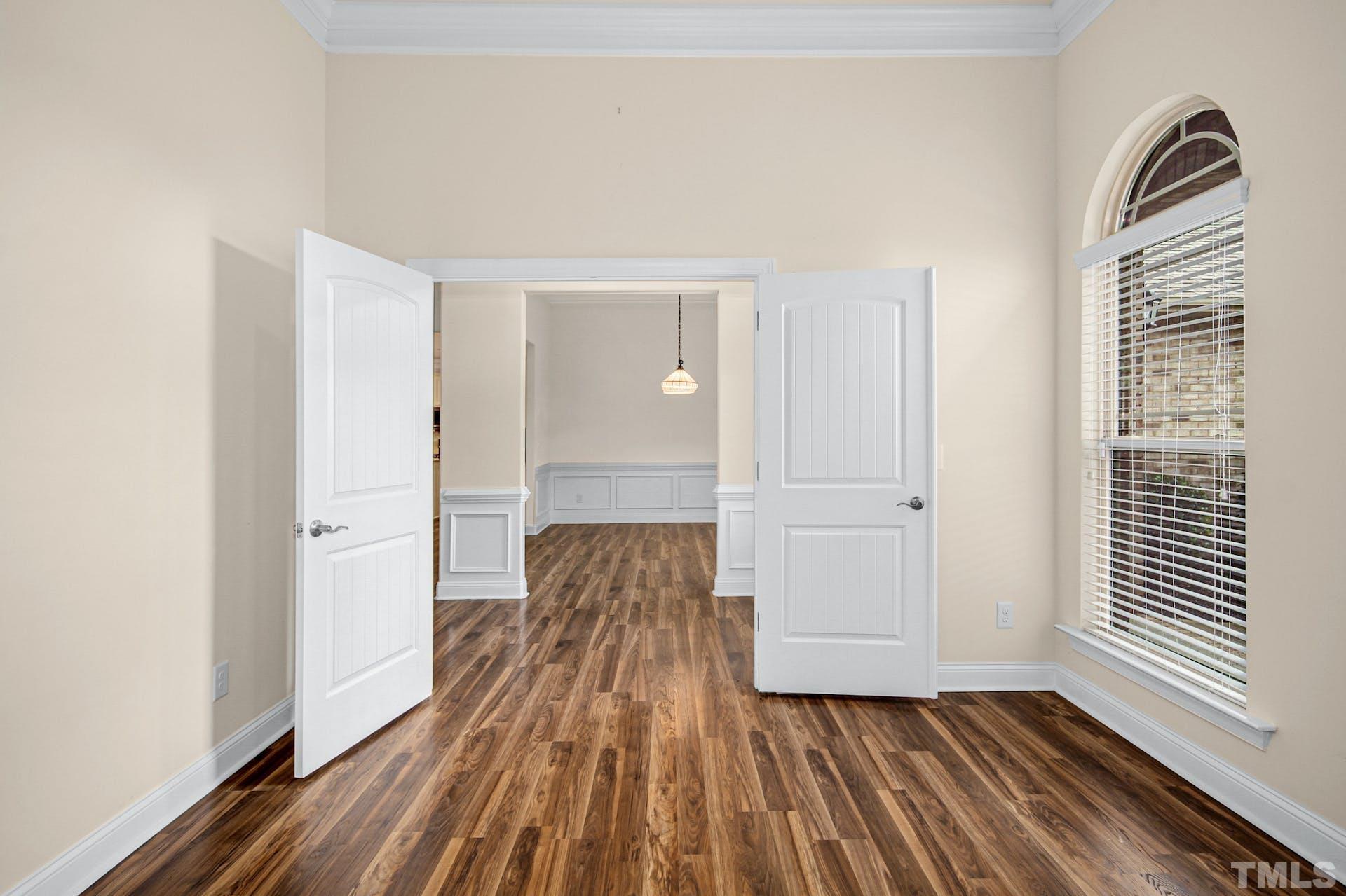 44 Destiny Circle Angier, NC 27501 - Photo 9 of 35 a view of wooden floor in an empty room