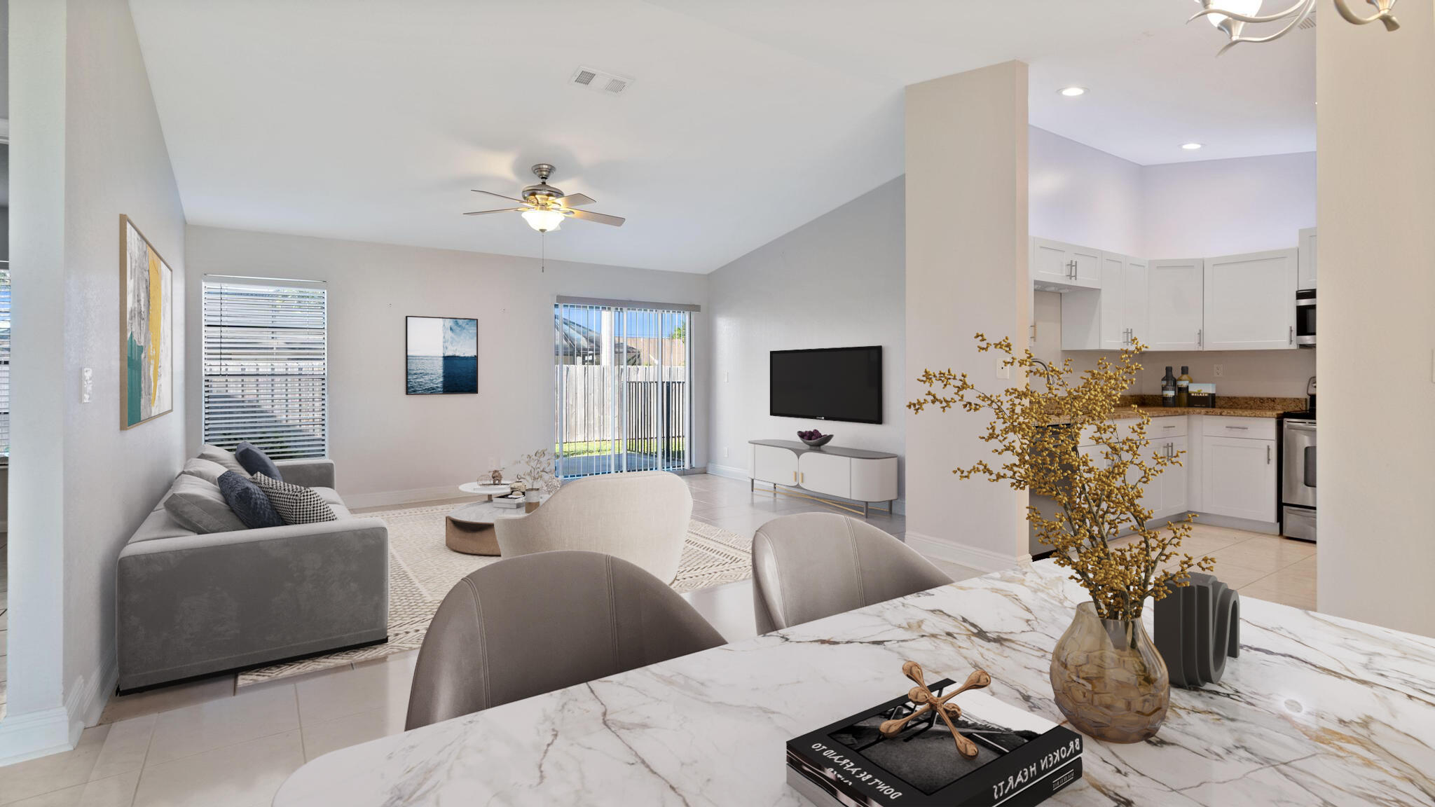 6289 Michael Street Jupiter, FL 33458 - Photo 2 of 37 006-Kitchen -Dining and living fl