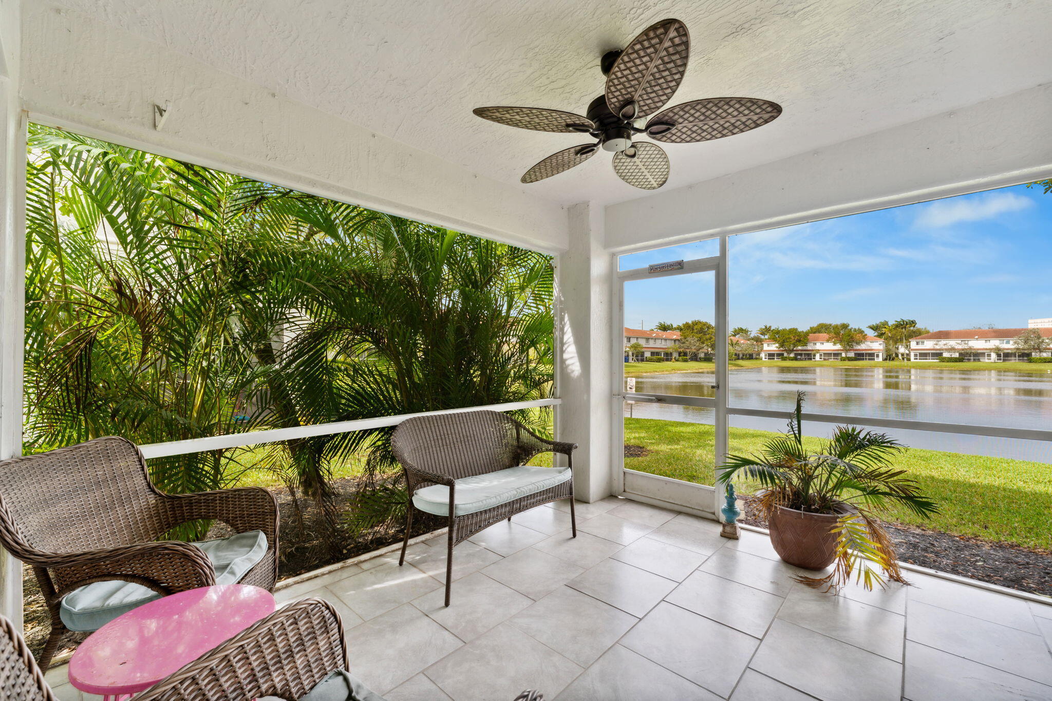 8027 Big Pine Way Riviera Beach, FL 33407 - Photo 25 of 36 Screened Patio/ Lake View