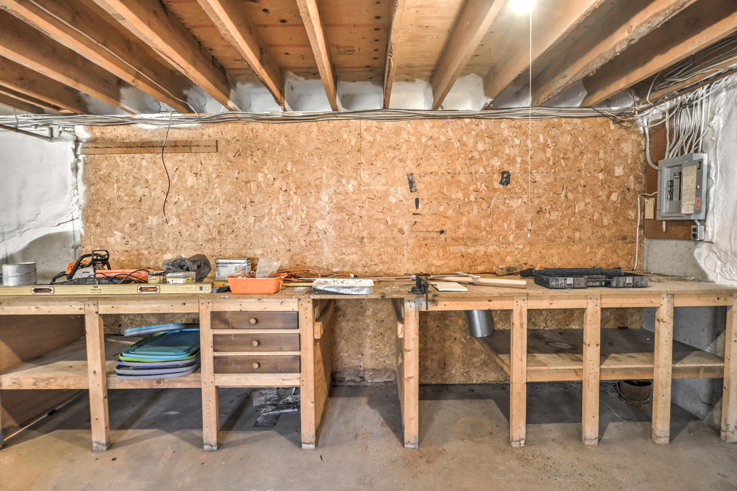 477 Bay Road Bowdoinham, ME 04008 - Photo 30 of 36 Basement/Workbench