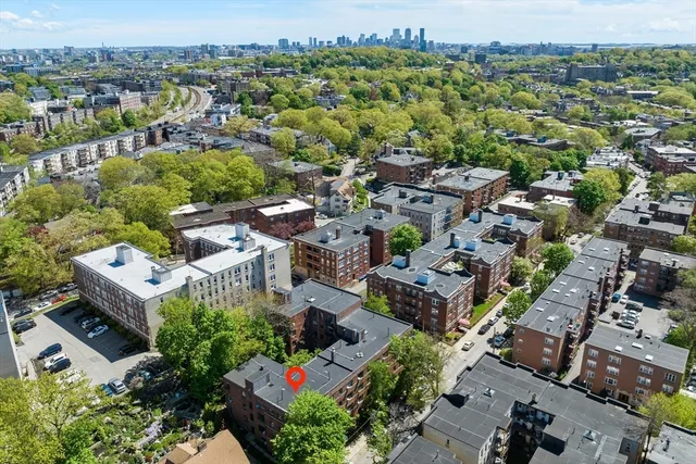 an aerial view of multiple house