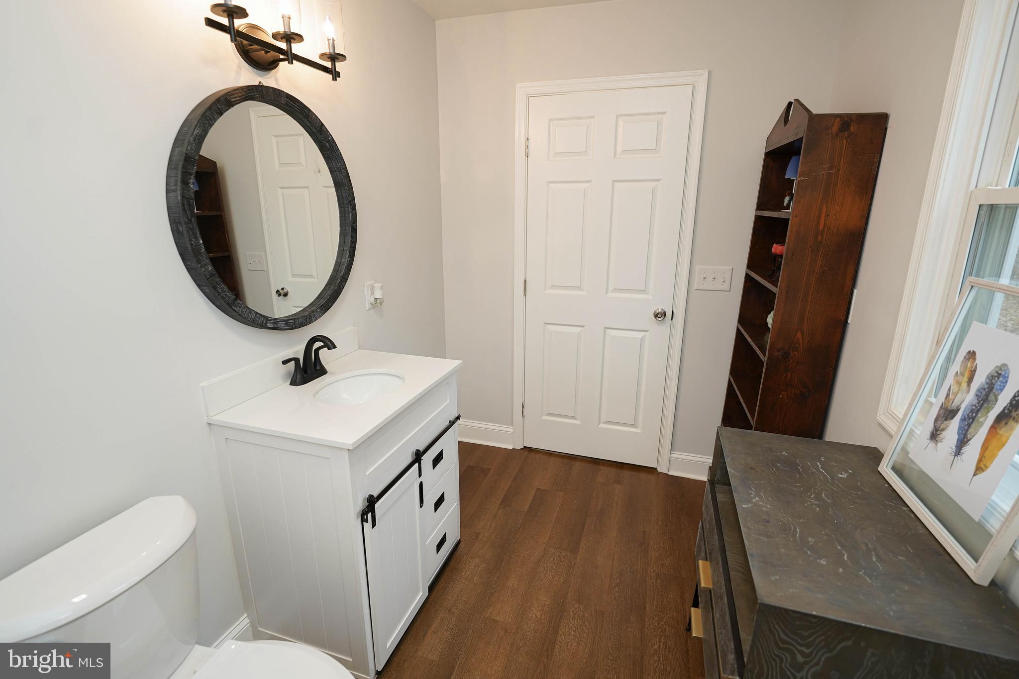 3493 Meadow Bridge Road Eden, MD 21822 - Photo 23 of 36 a bathroom with a sink a toilet and a mirror