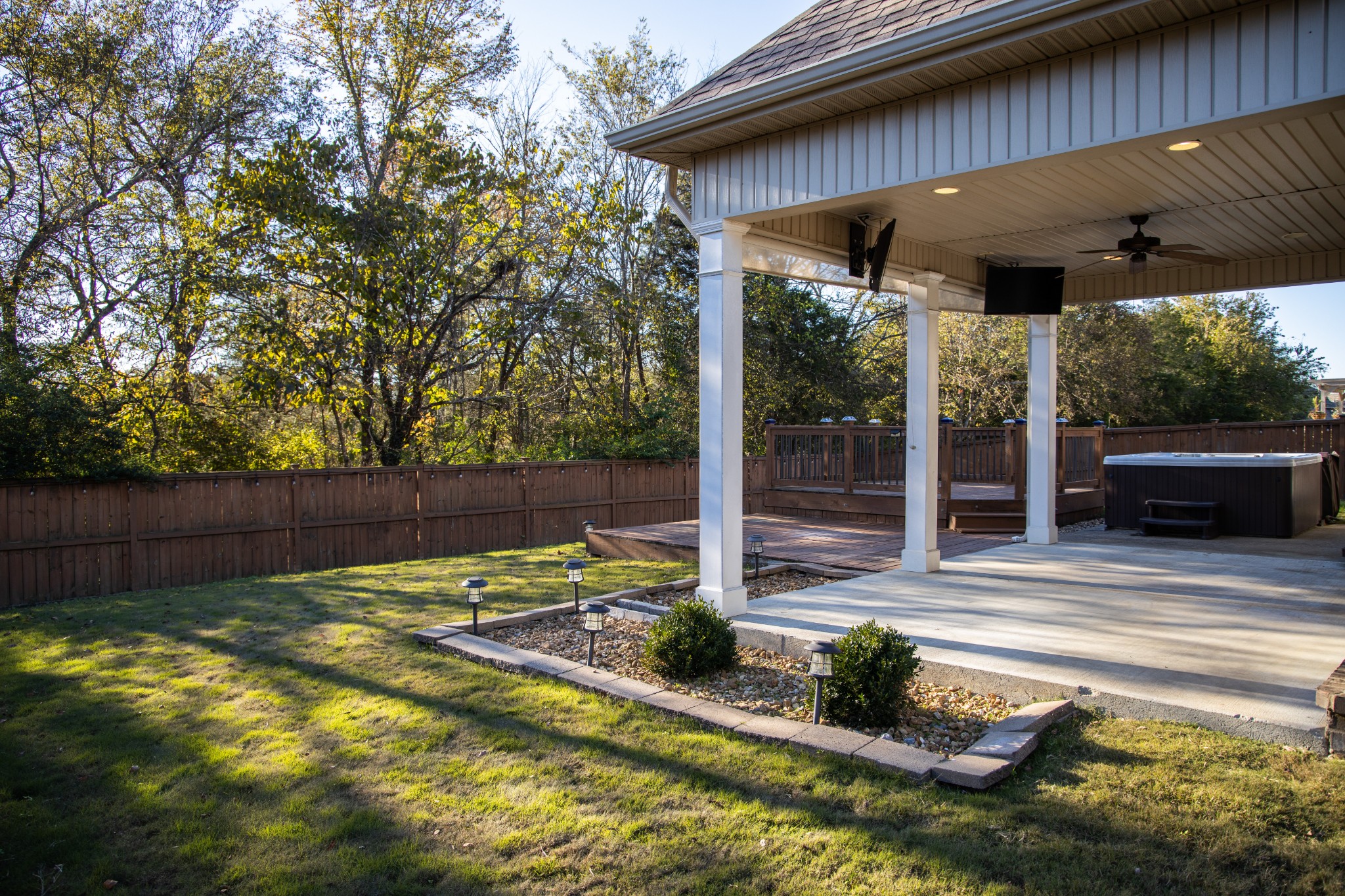 2030 Lincoln Road Spring Hill, TN 37174 - Photo 26 of 29 a view of a backyard with small cabin