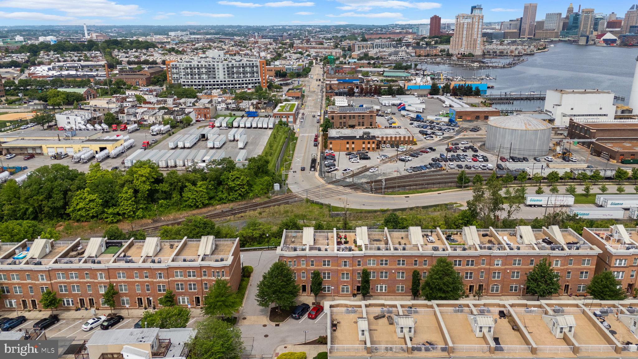 1338 Lowman Street Baltimore, MD 21230 - Photo 52 of 72 an aerial view of a city with lots of residential buildings