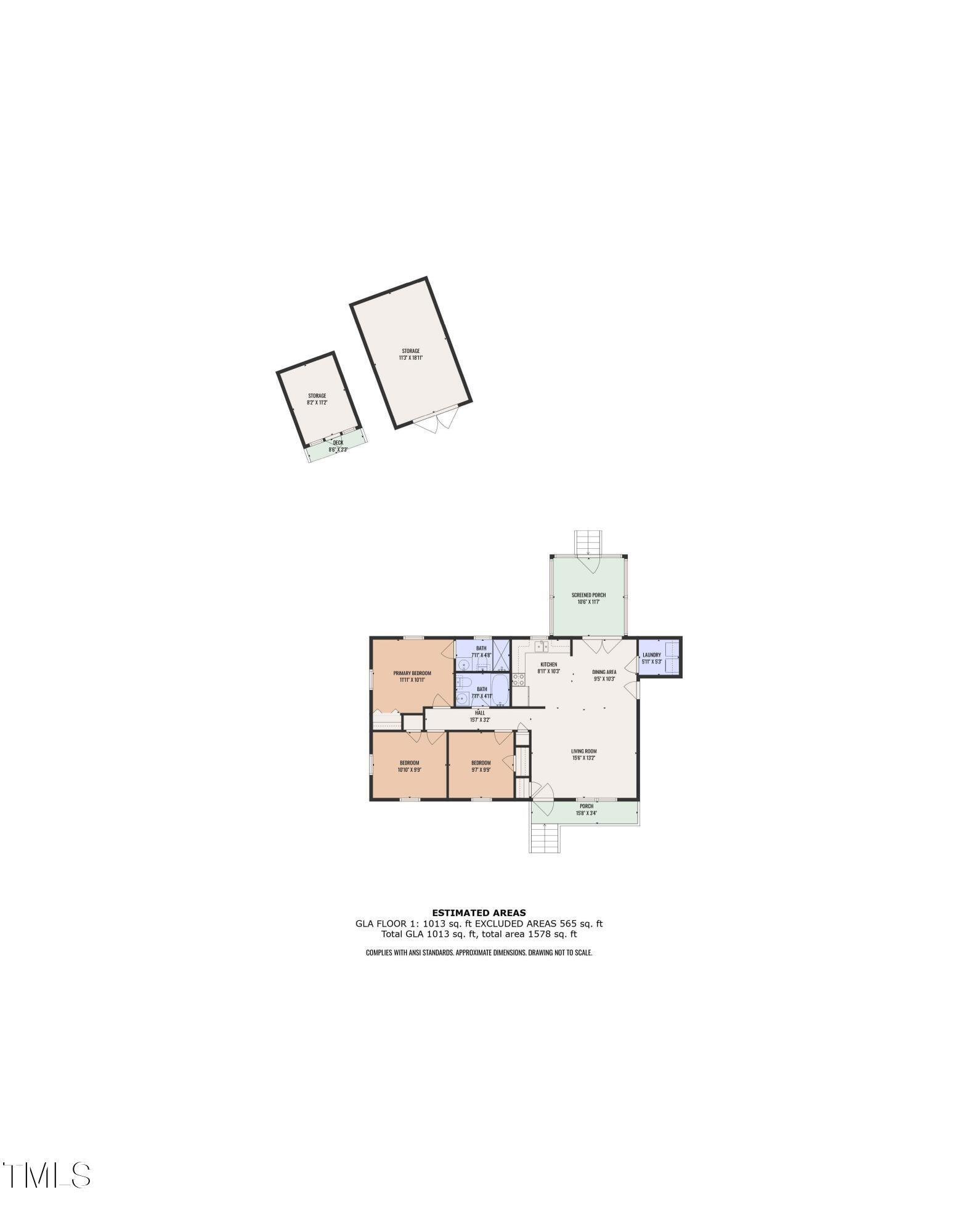 201 Barbour Road Smithfield, NC 27577 - Photo 37 of 37 Floor Plan 1