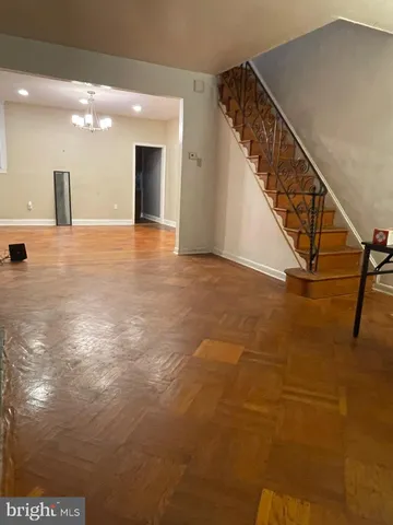 a view of dining room with stairs