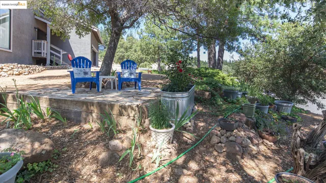 a water fountain in the middle of a yard