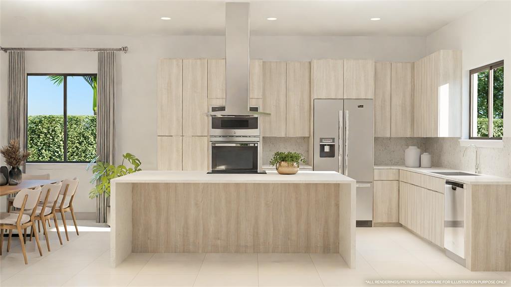 1431 Southwest 23rd Street Fort Lauderdale, FL 33315 - Photo 5 of 15 a kitchen with stainless steel appliances kitchen island granite countertop a refrigerator and a stove top oven