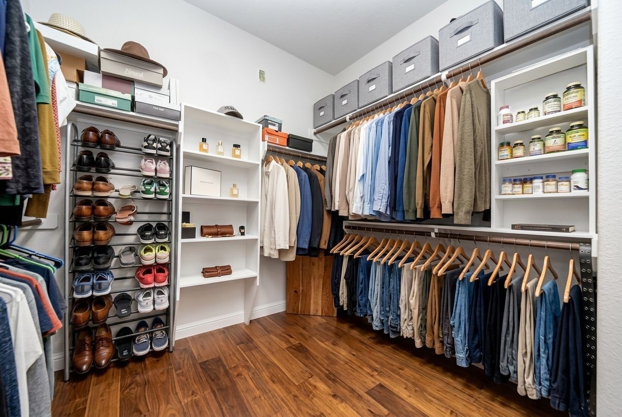 24503 Eucalyptus Way Spring, TX 77373 - Photo 10 of 27 a view of walk in closet with clothes and shoes