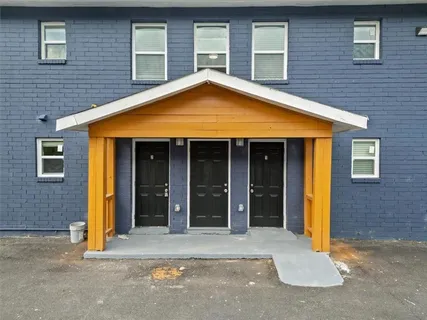 a view of a house with door