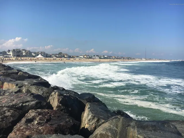 a view of an ocean and beach