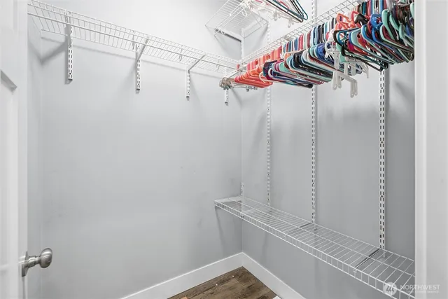 a view of a walk in closet