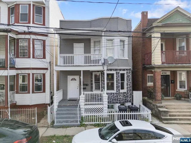 front view of a house with a door