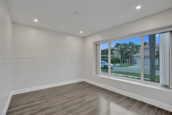 a view of small space with racks on the wall