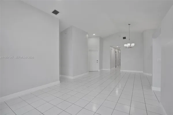 a view of a yard with a lake