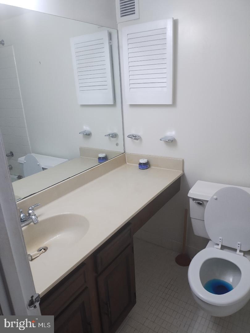 2141 P Street Northwest, Unit 202 Washington, DC 20037 - Photo 21 of 30 a bathroom with a sink a toilet and a mirror