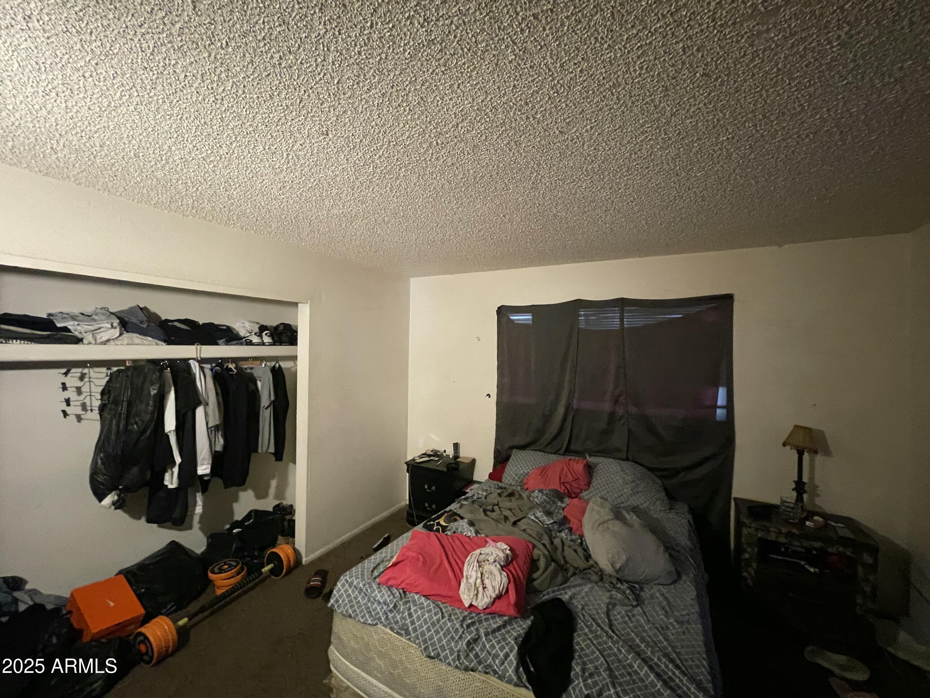 3364 West Harmont Drive Phoenix, AZ 85051 - Photo 20 of 39 a bedroom with a bed and a closet