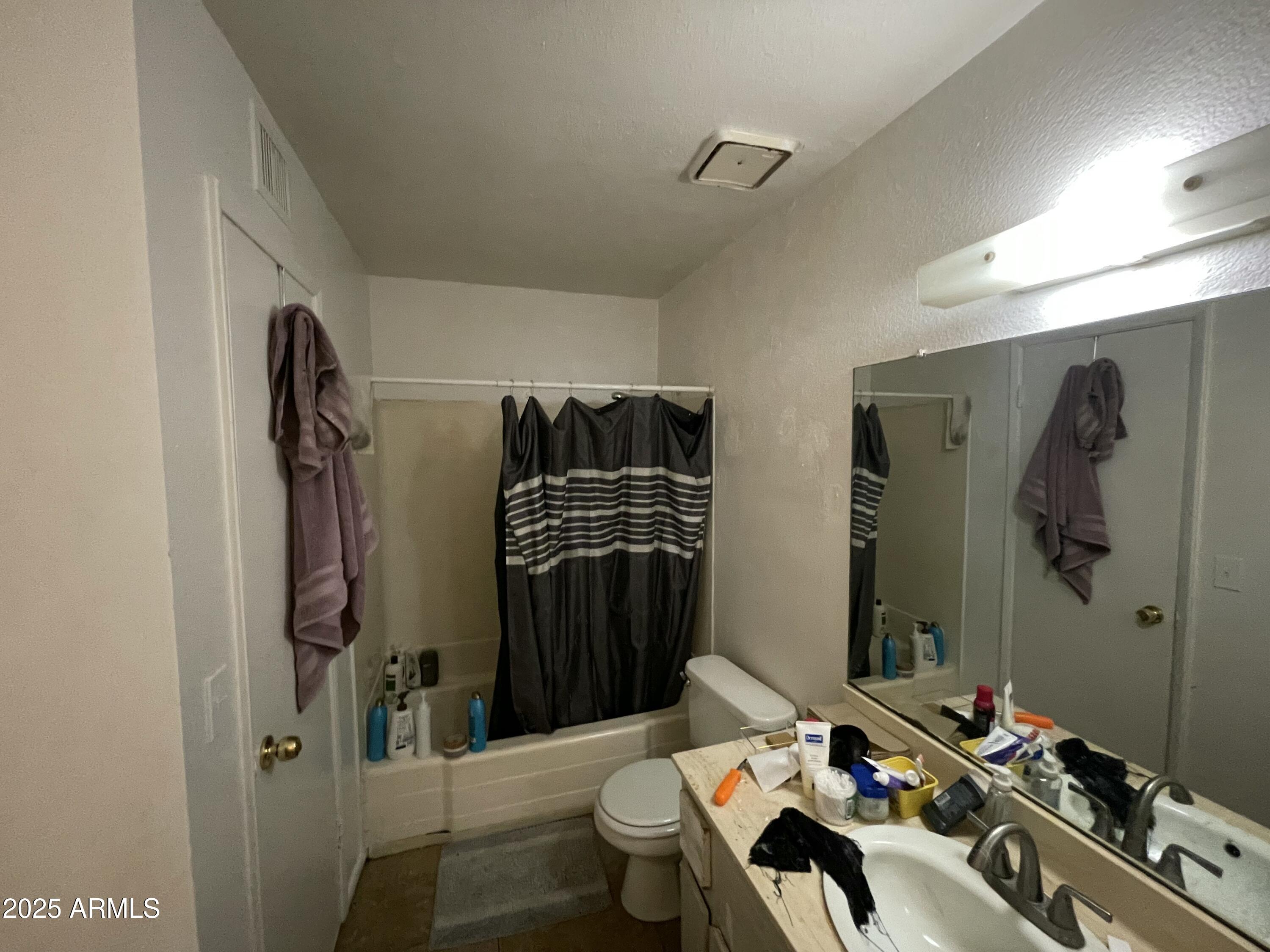 3364 West Harmont Drive Phoenix, AZ 85051 - Photo 21 of 39 a bathroom with a sink toilet and shower