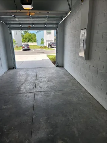 a view of a garage