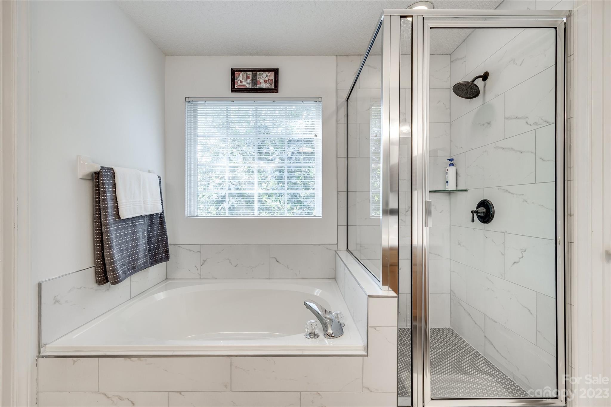 10305 Hatter Ridge Terrace Charlotte, NC 28214 - Photo 23 of 36 a bathroom with a bathtub and a shower