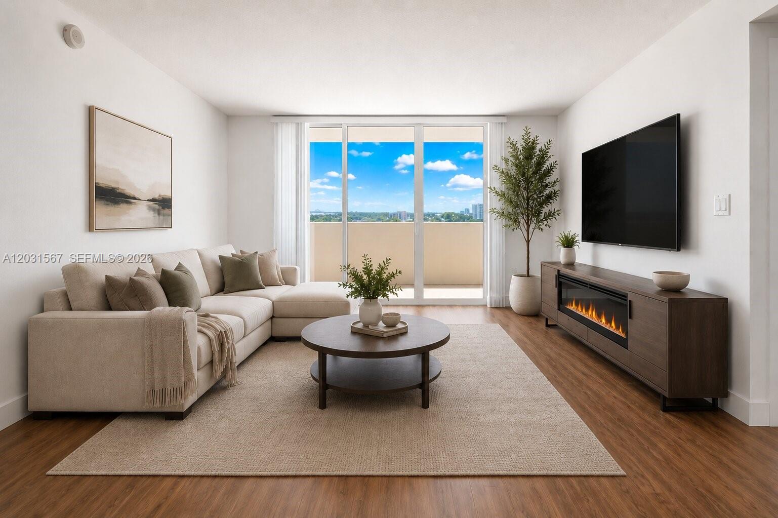 3232 Southwest 22nd Terrace, Unit 802 Miami, FL 33145 - Photo 3 of 27 Staged Living Room