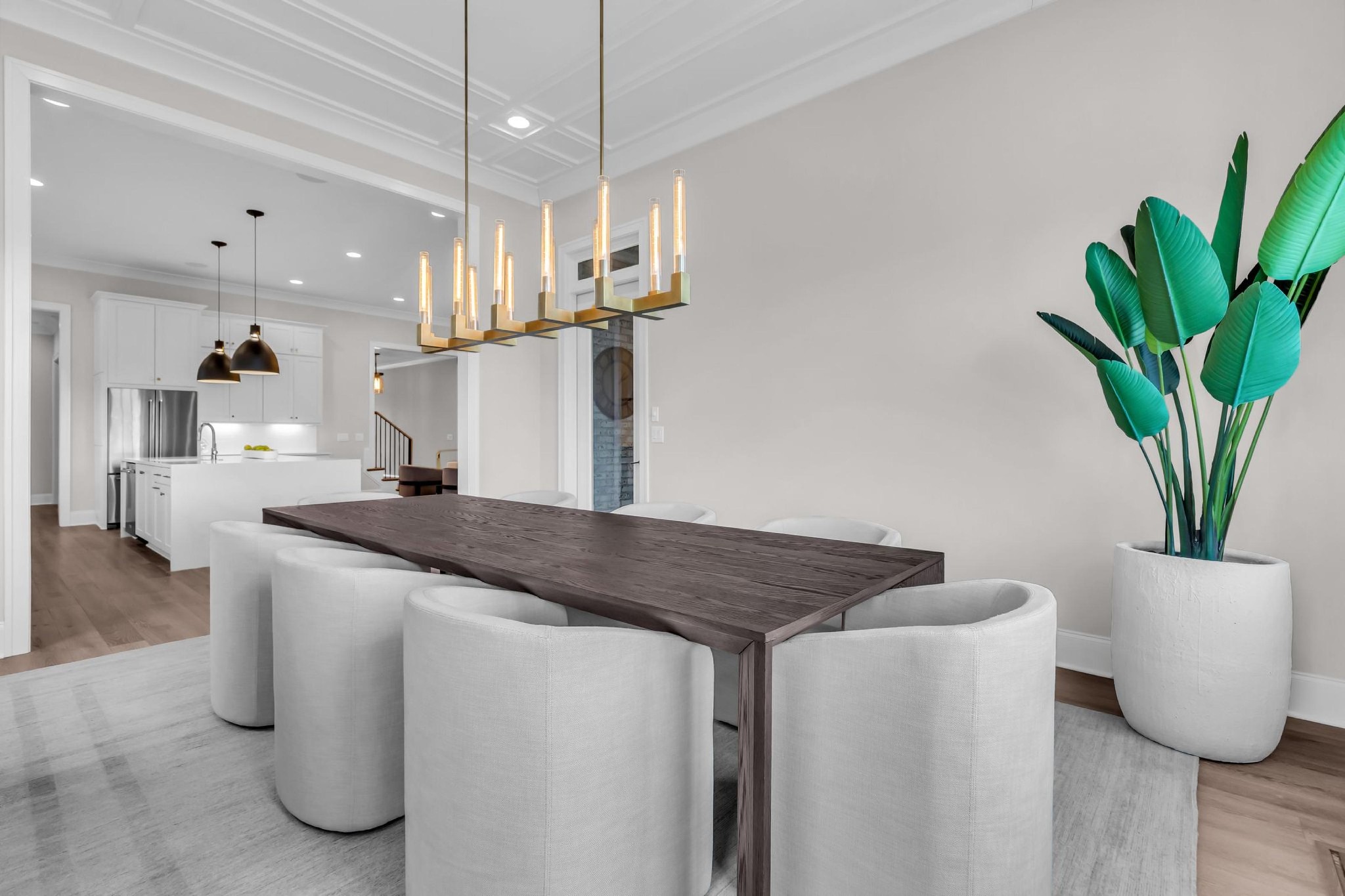 6313 Percheron Lane Arrington, TN 37014 - Photo 29 of 87 a kitchen with stainless steel appliances granite countertop a sink a counter space and a living room view
