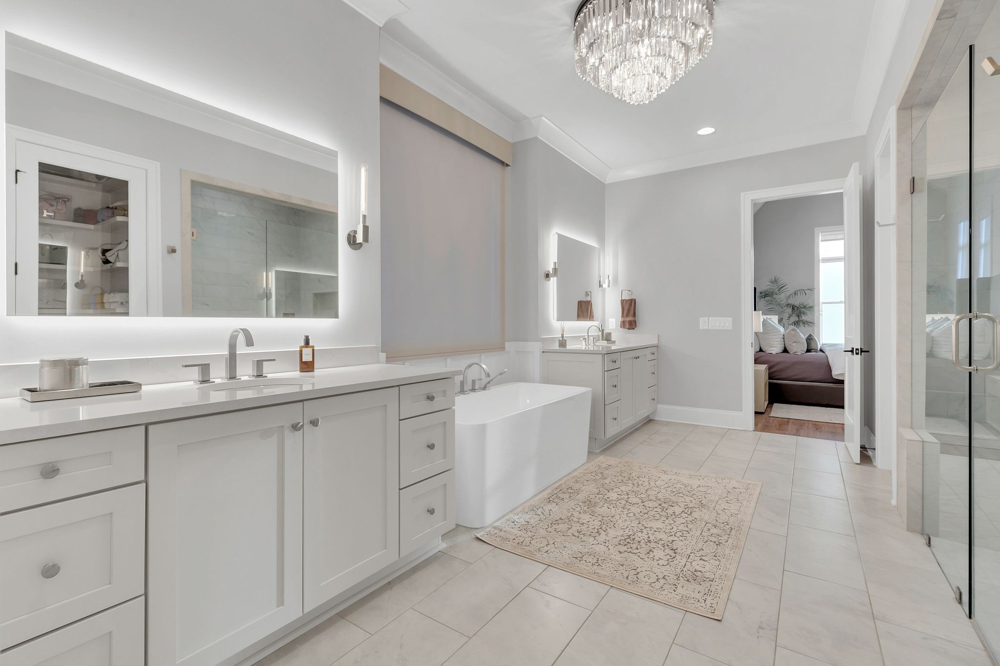 6313 Percheron Lane Arrington, TN 37014 - Photo 37 of 87 a spacious bathroom with a granite countertop sink a mirror and a