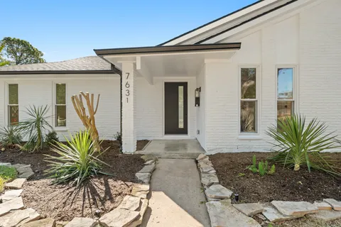 a view of a entryway door front of house