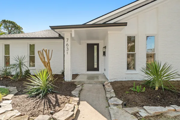 a view of a entryway door front of house