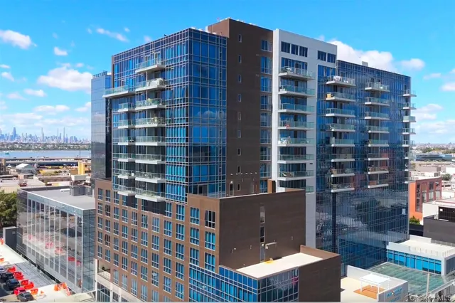 a view of a city with tall buildings