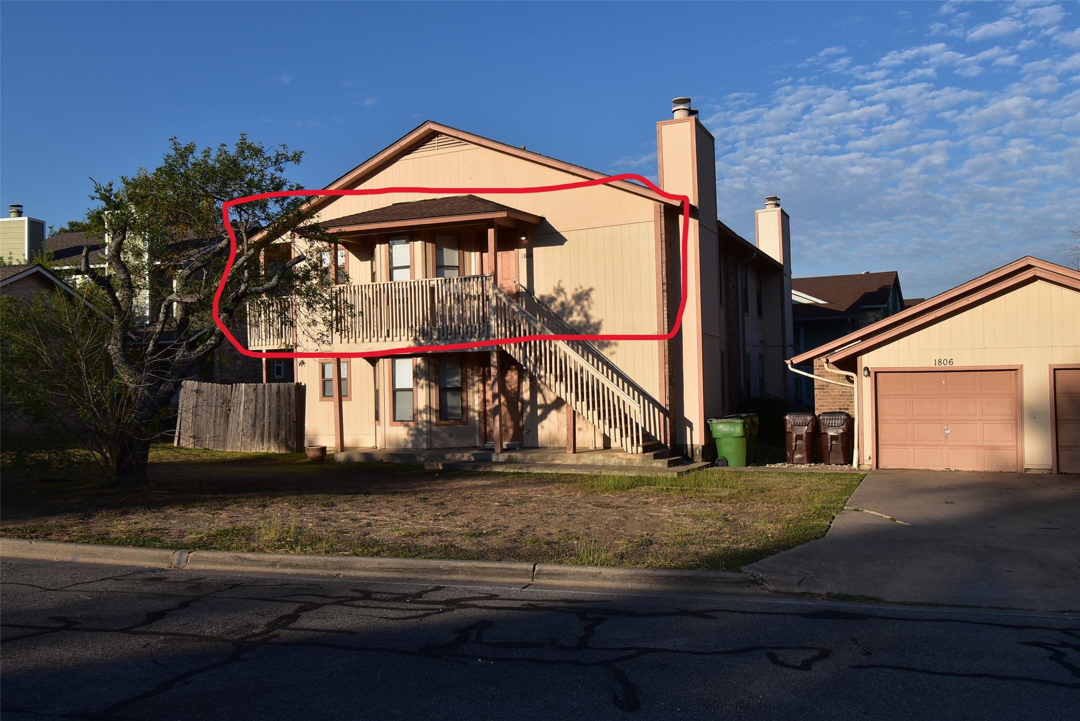 1806 Rawhide Loop Round Rock, TX 78681 - Photo 23 of 23 View of front of property with actual unit highlighted in red.