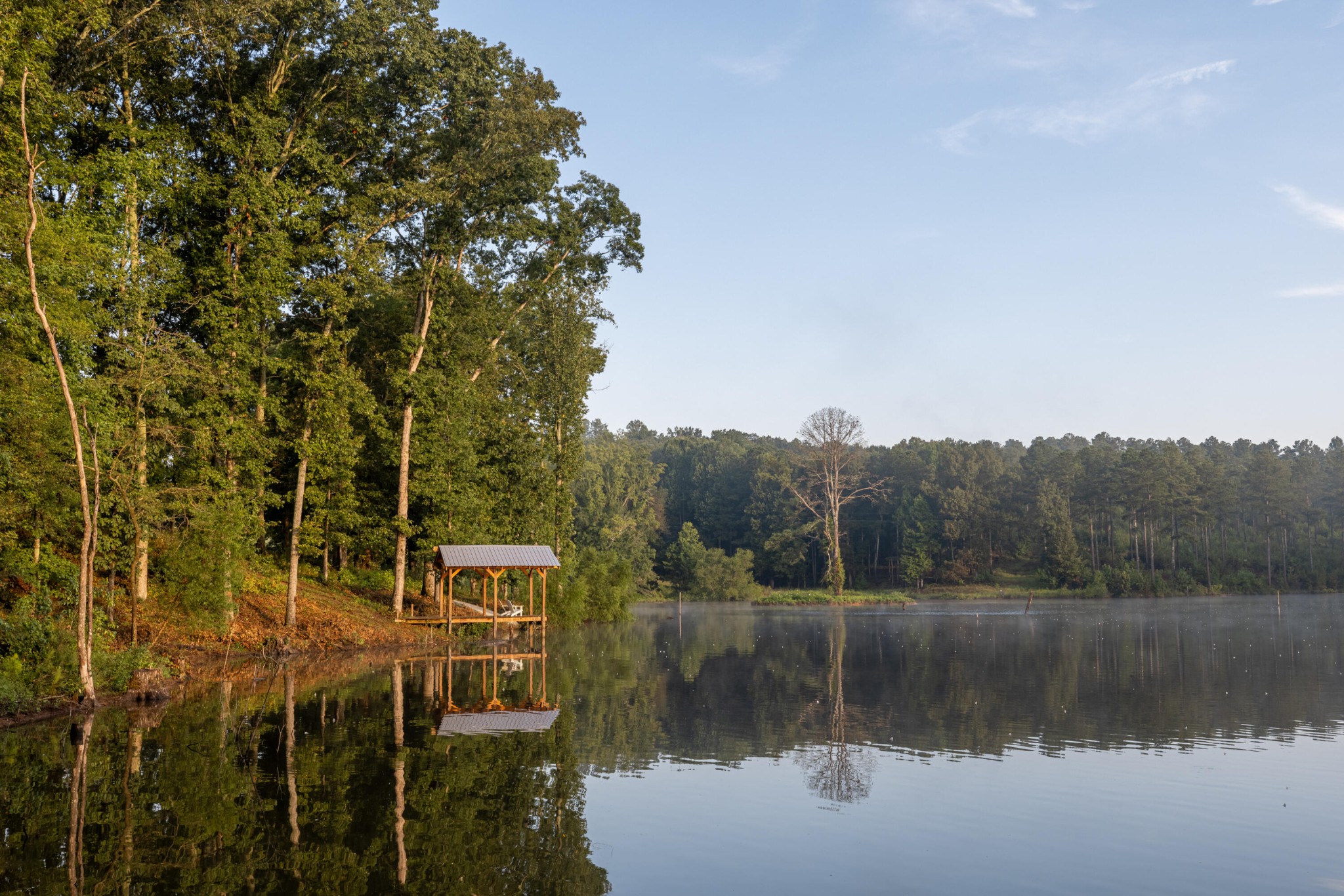 1129 Farmersville Road Summerville, GA 30747 - Photo 22 of 100 a view of a lake in middle of forest