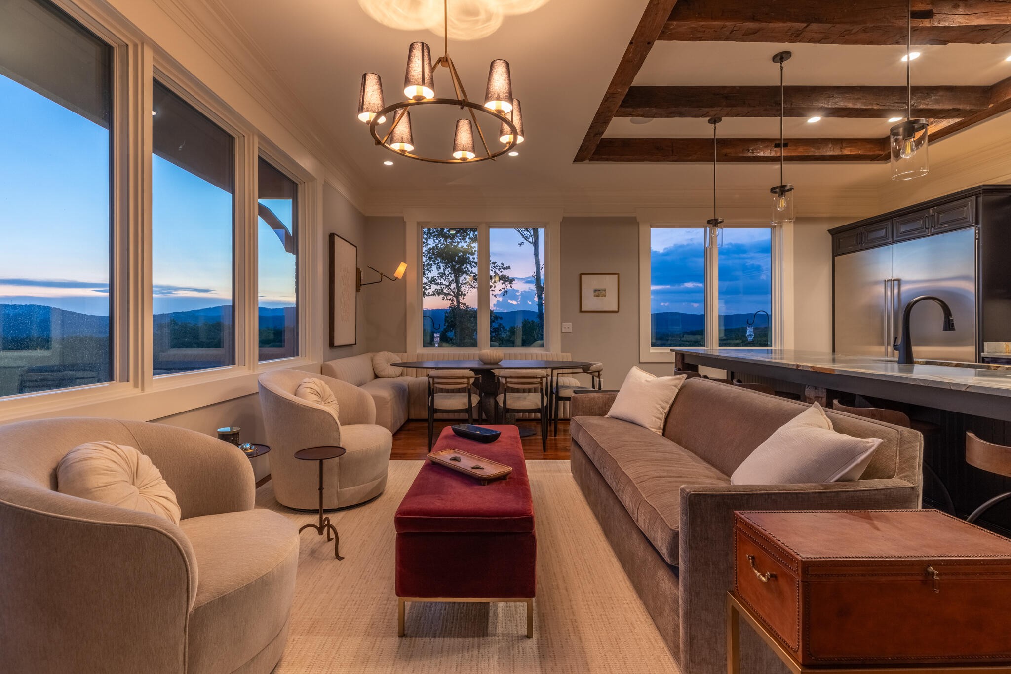 1129 Farmersville Road Summerville, GA 30747 - Photo 48 of 100 a living room with furniture fireplace and a large window
