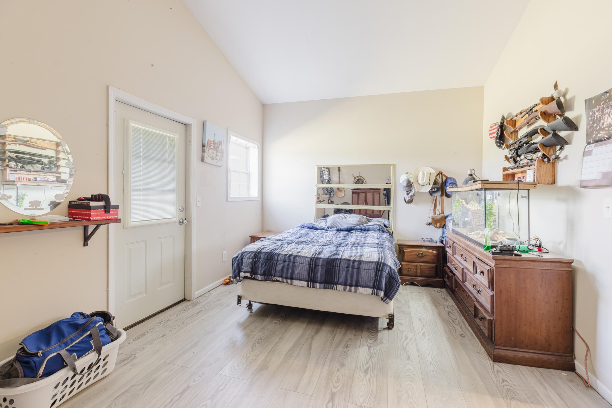 1129 Farmersville Road Summerville, GA 30747 - Photo 96 of 100 a bedroom with a bed and wooden floor