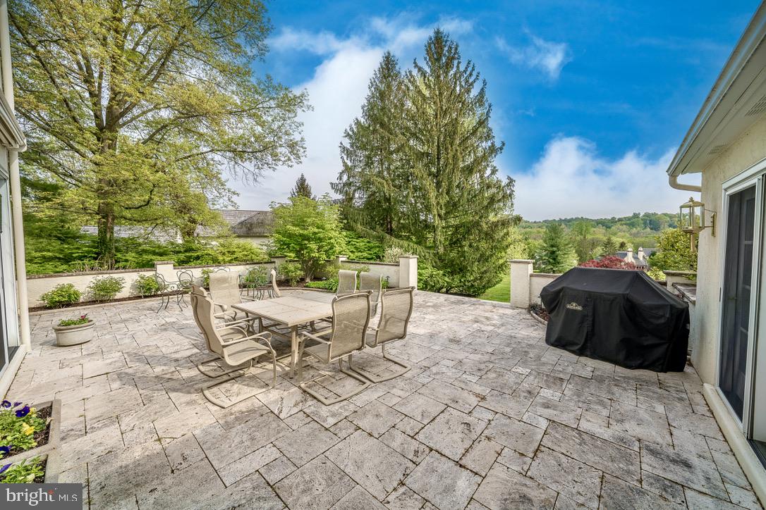 1201 Denbigh Lane Wayne, PA 19087 - Photo 48 of 54 a view of a patio with a table and chairs and potted plants