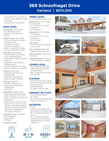 $975,000 | 369 Schraufnagel Drive, Erin, WI 53029