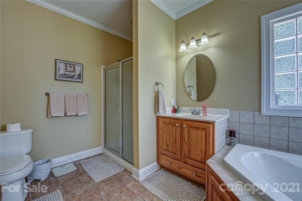 936 Ferguson Ridge Road Gastonia, NC 28052 - Photo 21 of 30 a bathroom with a sink a toilet and a mirror