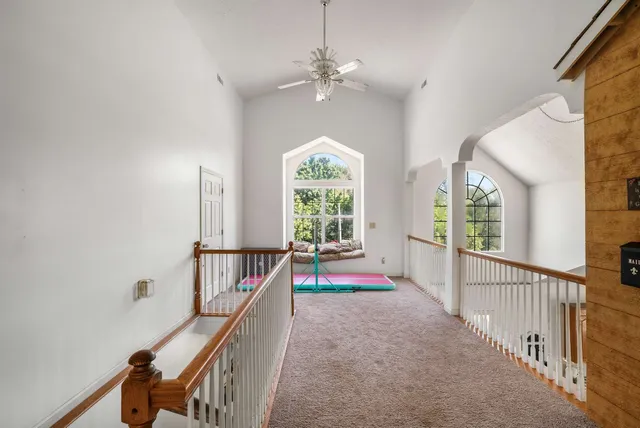 a view of a swimming pool and lake view