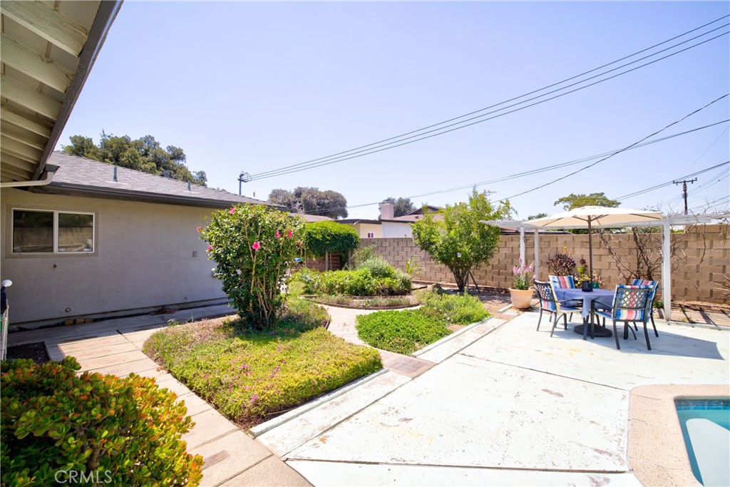 1140 North Belden Avenue Rialto, CA 92376 - Photo 26 of 37 a view of a patio with table and chairs potted plants