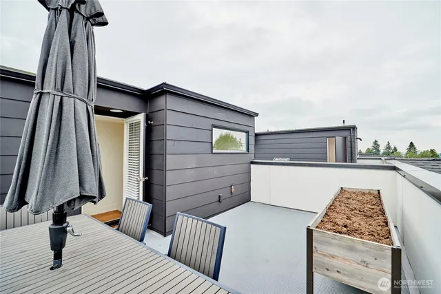 a view of front door and deck